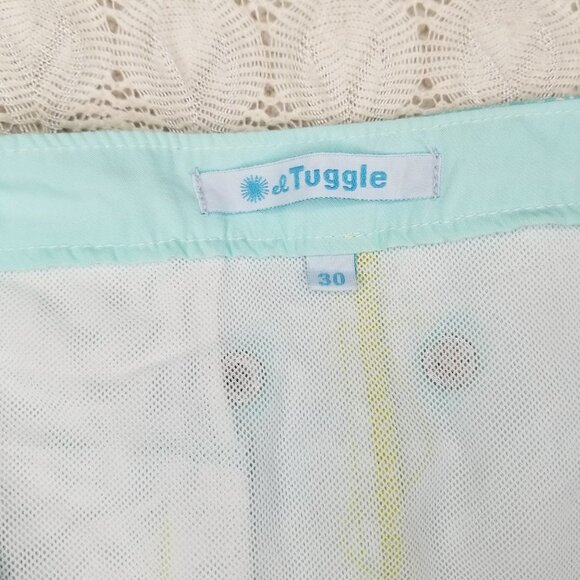 El Tuggle Flip Flop Swim Short light blue size 30 quick dry beach shorts pockets - Picture 8 of 13